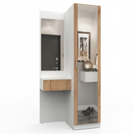 Набор мебели для прихожей "Марсель-153" МР 01-153 В2160 Ш1000 Г580 (ЛДСП Дуб крафт золотой) Набор мебели для прихожей "Марсель-153" МР 01-153 В2160 Ш1000 Г580 (ЛДСП Дуб крафт золотой)